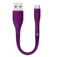CONNECT IT Wirez Micro USB - USB pro power banky, fialový, 13 cm