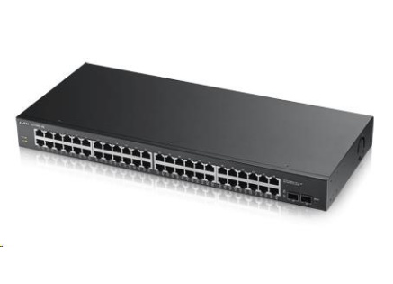 Zyxel GS1900-48 50-port Gigabit Web Smart switch, 48x gigabit RJ45, 2x SFP v2
