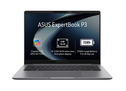 ASUS NTB ExpertBook PM3 (PM3606CHA-MB0265X), Ryzen 7 8840HS, 16" 1920 x 1200, 16GB, 512GB SSD, Radeon, W11 Pro, Gray
