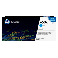 HP 650A Cyan LJ Toner Cart, CE271A (15,000 pages)