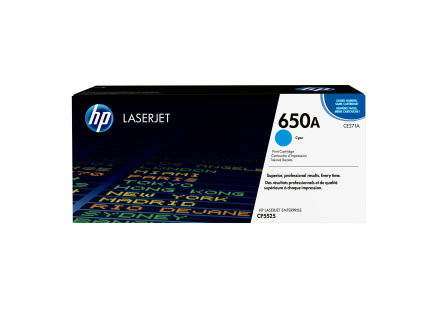 HP 650A Cyan LJ Toner Cart, CE271A (15,000 pages) HP 650A Cyan LJ Toner Cart, CE271A (15,000 pages)