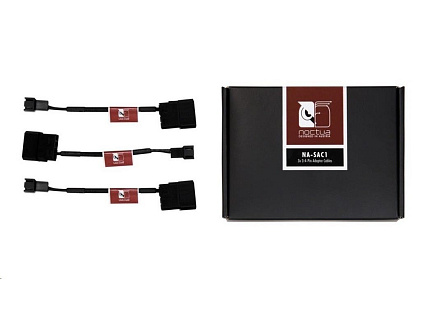 NOCTUA Adaptér NA-SAC1, 3x, Molex na 3-pin ventilátor, černá NOCTUA Adaptér NA-SAC1, 3x, Molex na 3-pin ventilátor, černá