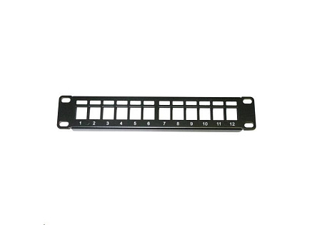 10" modulární patch panel XtendLan 12port, černý