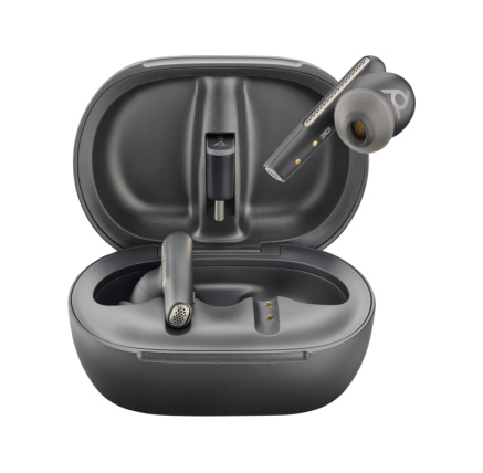 Poly Voyager Free 60+ bluetooth headset, BT700 USB-C adaptér, dotykové nabíjecí pouzdro, černá Poly Voyager Free 60+ bluetooth headset, BT700 USB-C adaptér, dotykové nabíjecí pouzdro, černá