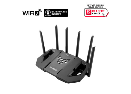ASUS Herní Router TUF-BE9400 3-pásmový WiFi7 Router, 1x WAN, 3x LAN, AiMesh