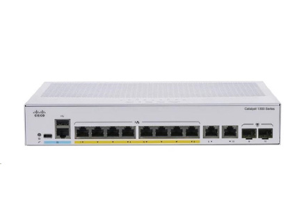Cisco Catalyst switch C1300-8MGP-2X (4xGbE,4x2,5GbE,2xSFP+,8xPoE+,120W,fanless) - REFRESH