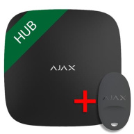 Ajax SET  Hub black + DÁREK ZDARMA  SpaceControl black