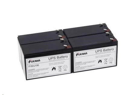 Baterie - FUKAWA FWU-116 sada baterií za APCRBC116 (12V/9Ah, 4ks)