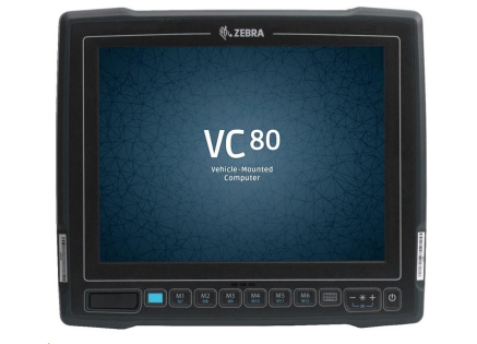Zebra VC80 vozíkový terminál 10" STD OUT RES., APQ 8056 CPU, 4GB/32GB MMC (PSLC), ANDROID N AOSP,  USB, RS232, BT