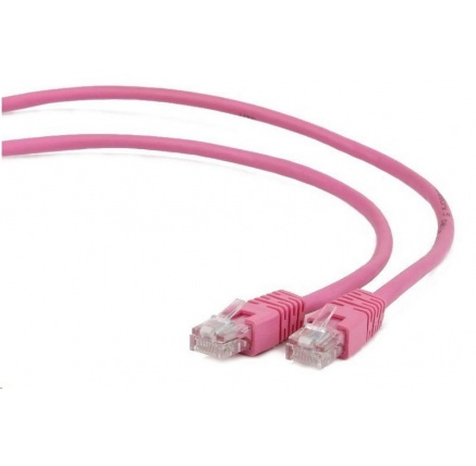 GEMBIRD kabel patchcord Cat5e UTP 5m, růžový