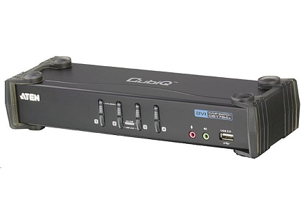 ATEN 4-port DVI KVMP USB, 2port USB HUB, audio, 1.2m kabely ATEN 4-port DVI KVMP USB, 2port USB HUB, audio, 1.2m kabely