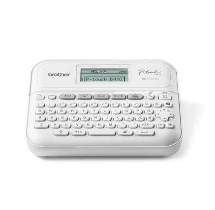 BROTHER tiskárna štítků PT-D410VP - 18mm, pásky TZe USB, stolní model, kufr, adaptér v ceně
