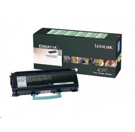 LEXMARK černý toner pro E260, E360, E460 (3 500 stran) LEXMARK černý toner pro E260, E360, E460 (3 500 stran)