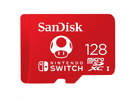 SanDisk MicroSDXC karta 128GB for Nintendo Switch (R:100/W:90 MB/s, UHS-I, V30,U3, C10, A1) licensed Product,Super Mario SanDisk MicroSDXC karta 128GB for Nintendo Switch (R:100/W:90 MB/s, UHS-I, V30,U3, C10, A1) licensed Product,Super Mario