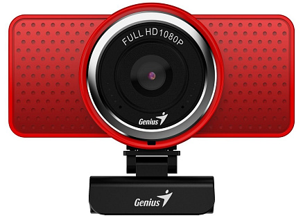 GENIUS webkamera ECam 8000/ červená/ Full HD 1080P/ USB2.0/ mikrofon