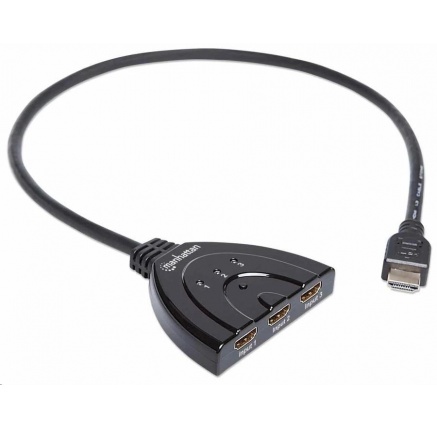 Manhattan HDMI přepínač, 3-Port HDMI Switch, 1080p, černá