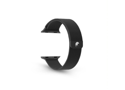 RhinoTech ocelový řemínek milánský tah pro Apple Watch 38 / 40 / 41mm černý