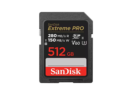 SanDisk SDXC karta 512GB Extreme PRO (R:280/W:150 MB/s, UHS-II, V60)