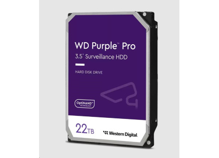 WD PURPLE PRO WD221PURP 22TB, SATA III 3.5", 512MB 7200RPM, 265MB/s, CMR WD PURPLE PRO WD221PURP 22TB, SATA III 3.5", 512MB 7200RPM, 265MB/s, CMR