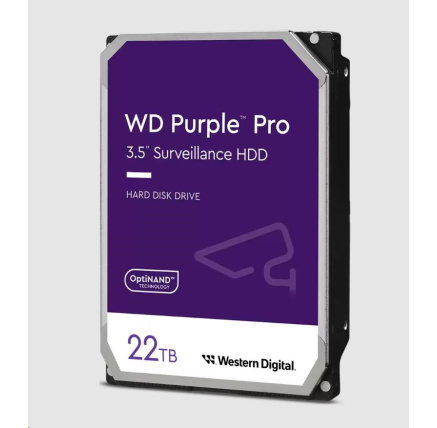 WD PURPLE PRO WD221PURP 22TB, SATA III 3.5", 512MB 7200RPM, 265MB/s, CMR