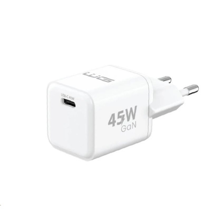 WG - Síťová nabíječka GaN 1x USB-C, PD PPS 45W, bílá WG - Síťová nabíječka GaN 1x USB-C, PD PPS 45W, bílá