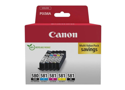 Canon CARTRIDGE PGI-580/CLI-581 BK/CMYK Multi-pack SEC pro PIXMA TS615x,625x,635x,815x,915xTR7550,8550