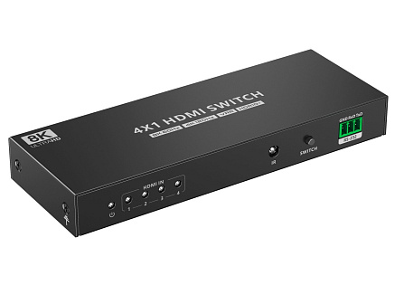 PremiumCord HDMI switch 4:1 s podporou rozlišení 8K@60Hz,4K@120Hz, 1080P, HDR, s dálkovým ovladačem PremiumCord HDMI switch 4:1 s podporou rozlišení 8K@60Hz,4K@120Hz, 1080P, HDR, s dálkovým ovladačem