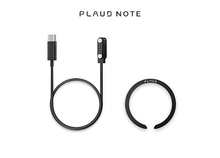 PLAUD NOTE Accessory Kit Black - Nabíječka a magnetický clip, černá