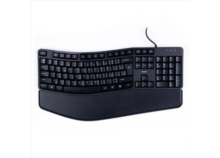 Hama ergonomická klávesnice EKC-400, odnímatelná podložka pod zápěstí