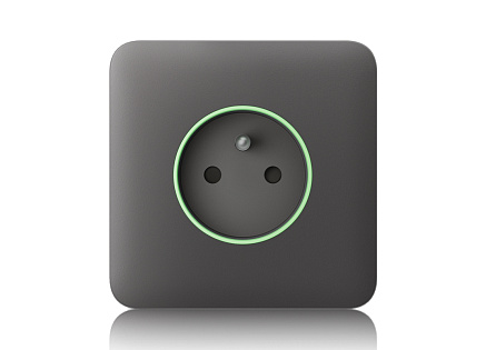 Ajax  SoloCover (smart) - Samostatný kryt zásuvky, šedá