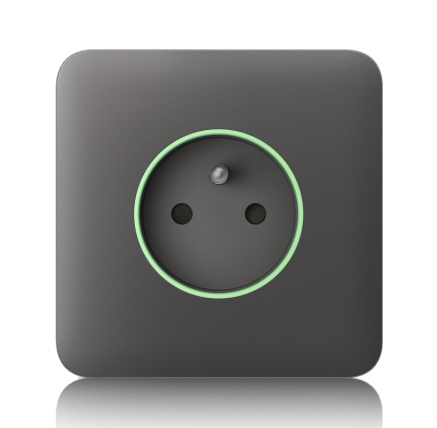 Ajax  SoloCover (smart) - Samostatný kryt zásuvky, šedá