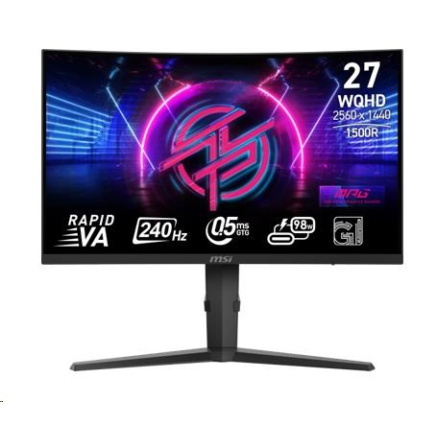 MSI LCD MPG 275CQRXF, 27", 2560x1440, Rapid VA, 240Hz, 0,5ms, VESA 75x75, Black MSI LCD MPG 275CQRXF, 27", 2560x1440, Rapid VA, 240Hz, 0,5ms, VESA 75x75, Black
