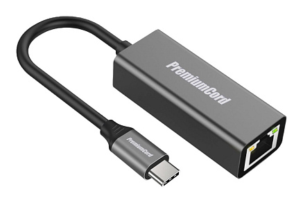 PremiumCord převodník USB-C na Gigabit konektor RJ45 PremiumCord převodník USB-C na Gigabit konektor RJ45