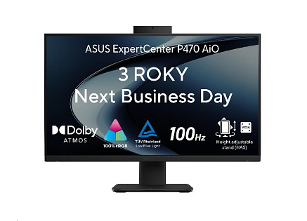 ASUS PC AiO ExpertCenter P470 (P470VAK-C7161TX), Core 7 240H, 27" 1920 x 1080, 16GB, 1TB SSD, Intel, W11 Pro, Black