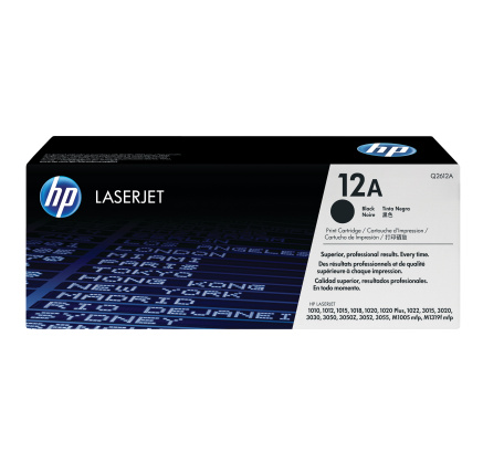 HP 12A Black LJ Toner Cart, Q2612A (2,000 pages) HP 12A Black LJ Toner Cart, Q2612A (2,000 pages)