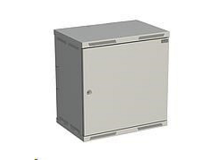 Solarix rozvaděč nástěnný SENSA 12U 400mm, dveře plech, RAL 7035 SENSA-12U-64-21-G