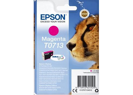 EPSON ink bar Singlepack Magenta T0713 DURABrite Ultra Ink (5,5 ml) EPSON ink bar Singlepack Magenta T0713 DURABrite Ultra Ink (5,5 ml)