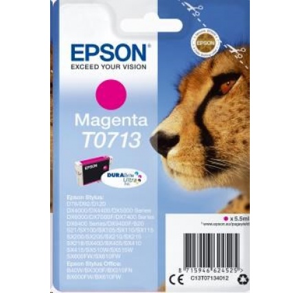 EPSON ink bar Singlepack Magenta T0713 DURABrite Ultra Ink (5,5 ml) EPSON ink bar Singlepack Magenta T0713 DURABrite Ultra Ink (5,5 ml)