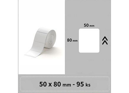 Niimbot štítky R 50x80mm 95ks Bílé pro B21, B21S, B3, B1S Niimbot štítky R 50x80mm 95ks Bílé pro B21, B21S, B3, B1S