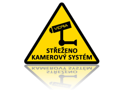 Veria Výstražná samolepka - Střeženo kamerový systém