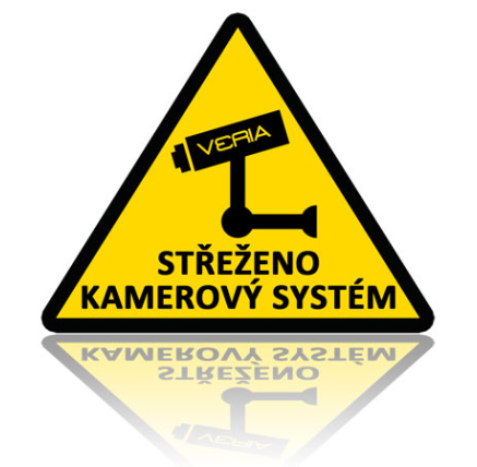 Veria Výstražná samolepka - Střeženo kamerový systém