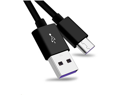 PremiumCord Kabel USB 3.1 C/M - USB 2.0 A/M, Super fast charging 5A, černá, 1m