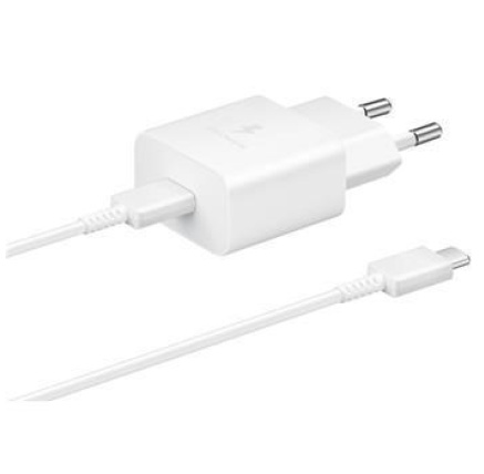 Samsung cestovní nabíječka EP-T1510XWE, PD, 15W, kabel USB-C, bílá Samsung cestovní nabíječka EP-T1510XWE, PD, 15W, kabel USB-C, bílá