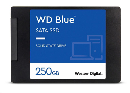 WD BLUE SSD 3D NAND WDS250G3B0A 250GB SA510 Powered by SanDisk, SATA/600, (R:555, W:440MB/s), 2.5"