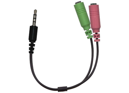 GENIUS audio adaptér 2x female 3,5mm jack na 1x male 3,5" jack