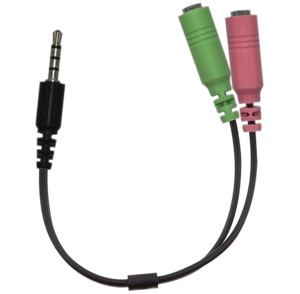 GENIUS audio adaptér 2x female 3,5mm jack na 1x male 3,5" jack