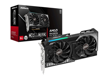 ASRock VGA AMD Radeon RX 9060 XT Challenger 16GB OC, RX 9060 XT, 16GB GDDR6, 2xDP, 1xHDMI