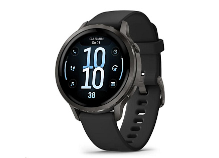 Garmin Venu® 4 - 41 mm Slate a Černý silikonový řemínek