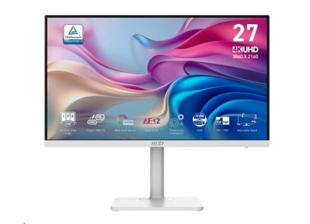 MSI LCD Modern MD272UPHW, 27", 3840x2160, IPS, 60Hz, 4ms, VESA 75x75, White