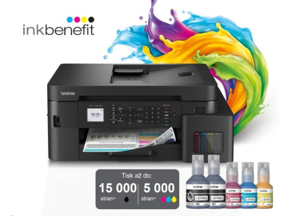 BROTHER multifunkce inkoustová MFC-T930DW - A4 128MB 2400x600 17ppm LCD FAX USB 2.0. WIFI  - INKTANK, INK BENEFIT